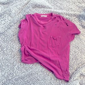 Free People Rubi Distressed Tee